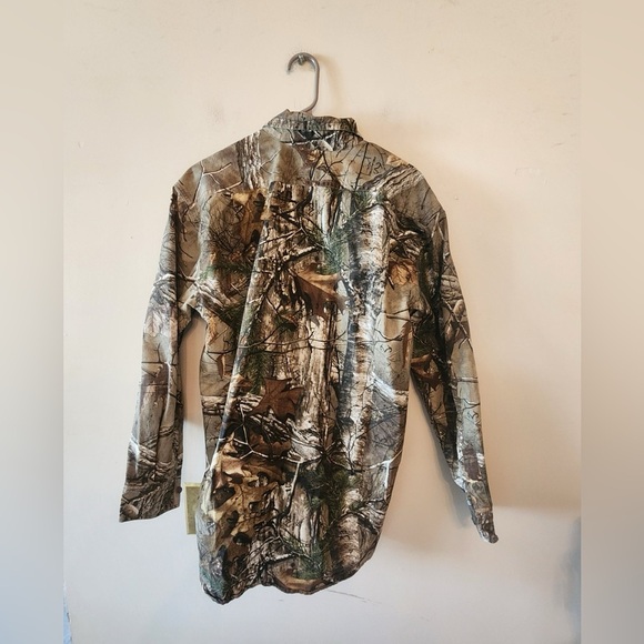 RedHead Real Tree Long Sleeve Button Camo Shirt Heavyweight mens medium - Picture 2 of 3
